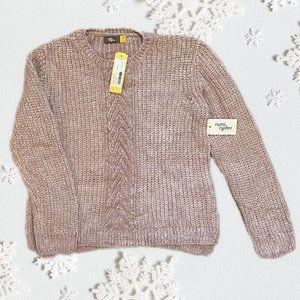 NWT - Girls Rumi + Ryder Chenille Cable Knit Sweater - XL - Pink